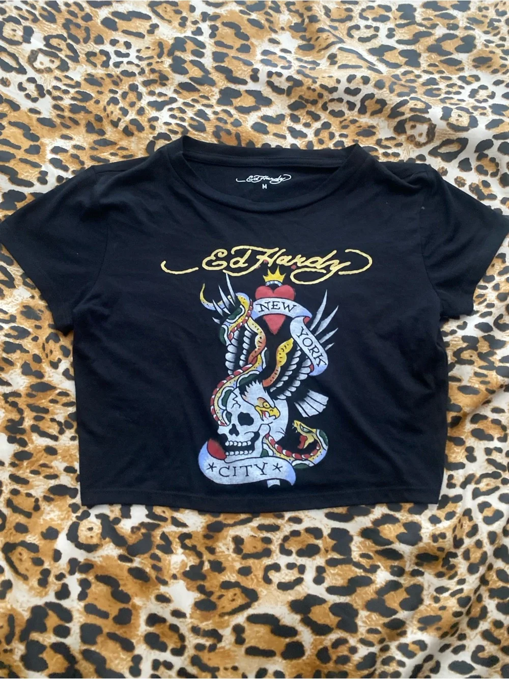 Y2K Grunge Ed Hardy Crop Top - Picture 1 of 4
